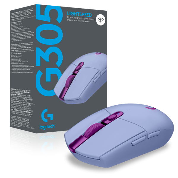 LOGITECH MOUSE G305 LIGHTSPEED LILA INALÁMBRICO