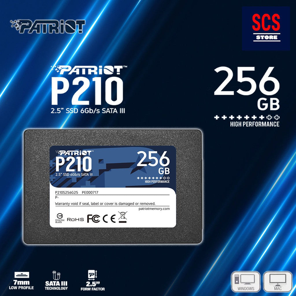 PATRIOT SSD P210 256GB SATA3 2.5"