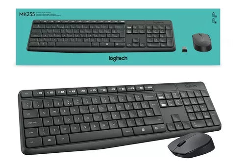 LOGITECH COMBO TECLADO Y MOUSE MK235 INALAMBRICO