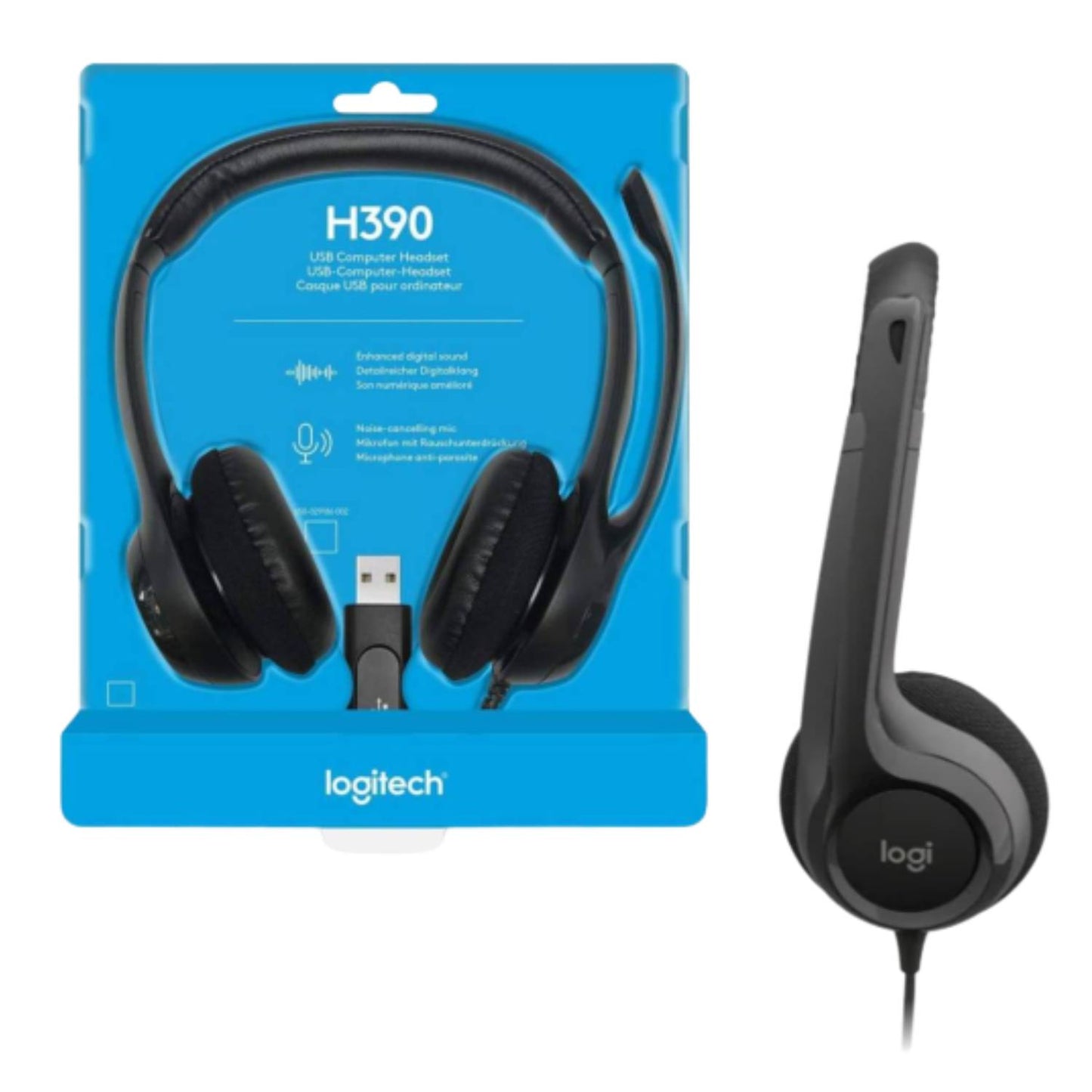 LOGITECH AURICULAR C/MICROFONO USB H390