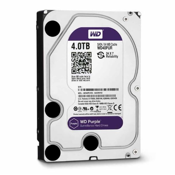 WD HDD PURPLE 4TB 3.5" SATA3 5400RPM