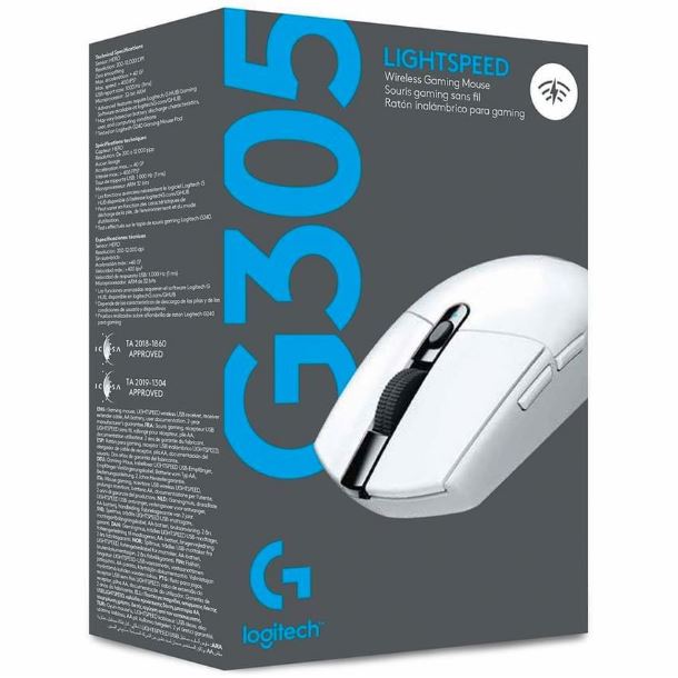 LOGITECH MOUSE G305 LIGHTSPEED WIRELESS BLANCO