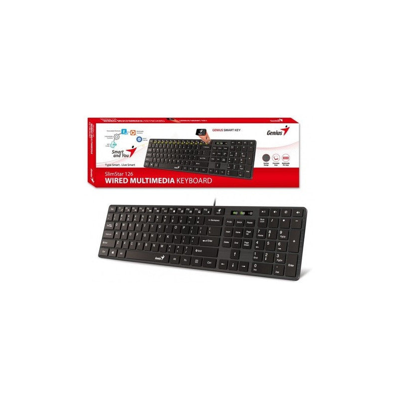 GENIUS TECLADO SLIMSTAR 230 BLK USB BLACK